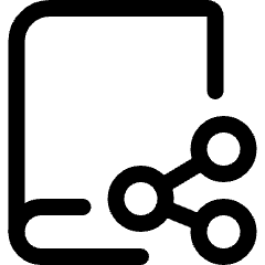 Book Share Icon from Ultimate Regular Set