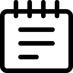 Notes Book Text Icon from Ultimate Regular Set