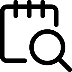 Notes Search Icon from Ultimate Regular Set