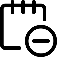 Notes Subtract Icon from Ultimate Regular Set