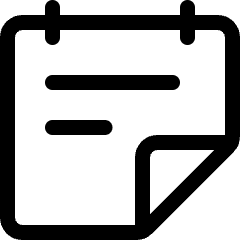 Notes Text Flip Icon from Ultimate Regular Set