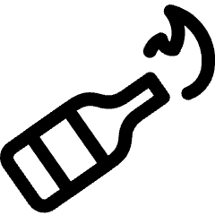 Bomb Fire Bottle Icon from Ultimate Regular Set