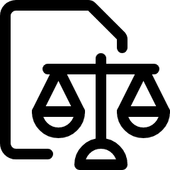 Legal Scale Document Icon from Ultimate Regular Set