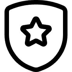 Protection Shield Star Icon from Ultimate Regular Set