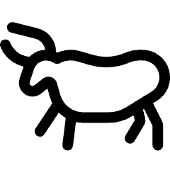 Primitive Symbols Bull Icon from Ultimate Regular Set