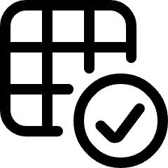 Layers Grid Check Icon from Ultimate Regular Set
