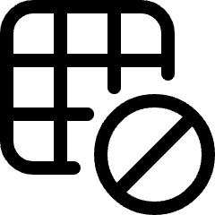Layers Grid Disable Icon from Ultimate Regular Set
