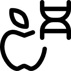 Gmo Food Apple Dna Icon from Ultimate Regular Set