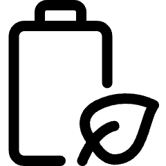 Renewable Energy Battery Leaf Icon from Ultimate Regular Set