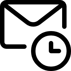 Email Action Clock Icon from Ultimate Regular Set