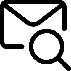 Email Action Search Icon from Ultimate Regular Set