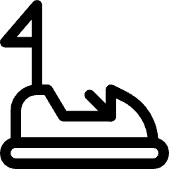 Amusement Park Electric Cars Icon from Ultimate Regular Set