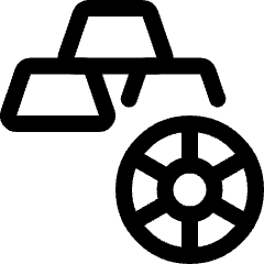 Casino Gold Bars Icon from Ultimate Regular Set