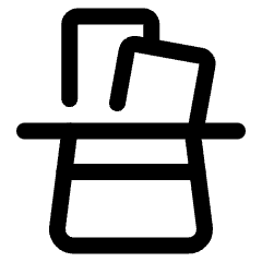 Show Hat Cards Icon from Ultimate Regular Set