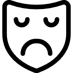 Show Theater Mask Sad Icon from Ultimate Regular Set