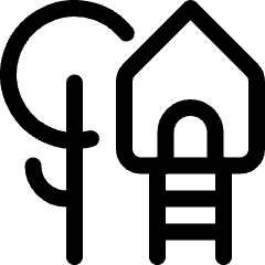 Family Outdoors Tree House Icon from Ultimate Regular Set