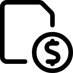 Common File Cash Icon from Ultimate Regular Set