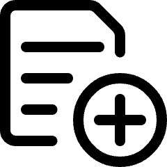 Common File Text Add Icon from Ultimate Regular Set