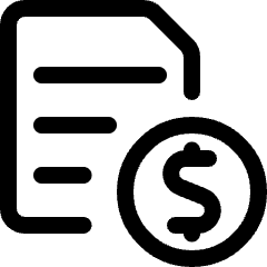 Common File Text Cash Icon from Ultimate Regular Set