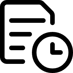 Common File Text Clock Icon from Ultimate Regular Set