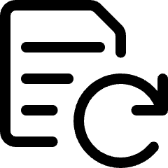 Common File Text Refresh Icon from Ultimate Regular Set