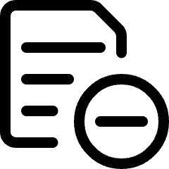 Common File Text Subtract Icon from Ultimate Regular Set