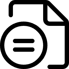 File Copyright Equal Icon from Ultimate Regular Set