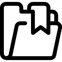 Folder Bookmark Icon from Ultimate Regular Set