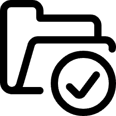 Folder Check Icon from Ultimate Regular Set