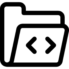 Folder Code Icon from Ultimate Regular Set