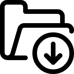 Folder Download Icon from Ultimate Regular Set