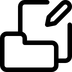 Folder Fiile Edit Icon from Ultimate Regular Set