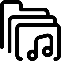 Folder Music Icon from Ultimate Regular Set