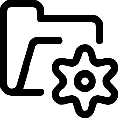 Folder Settings Icon from Ultimate Regular Set