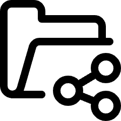 Folder Share Icon from Ultimate Regular Set