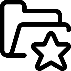 Folder Star Icon from Ultimate Regular Set