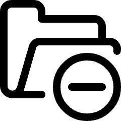 Folder Subtract Icon from Ultimate Regular Set