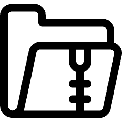Folder Zip Icon from Ultimate Regular Set