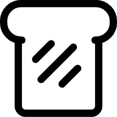 Bread Slice Icon from Ultimate Regular Set