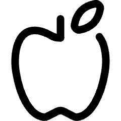 Fruit Apple Icon from Ultimate Regular Set