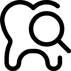 Dentistry Tooth Search Icon from Ultimate Regular Set