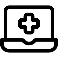 Medical App Laptop 1 Icon from Ultimate Regular Set