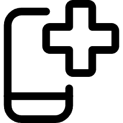 Medical App Smartphone 1 Icon from Ultimate Regular Set