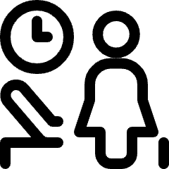 Medical Room Clock Woman Icon from Ultimate Regular Set