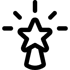 Christmas Tree Top Star Icon from Ultimate Regular Set