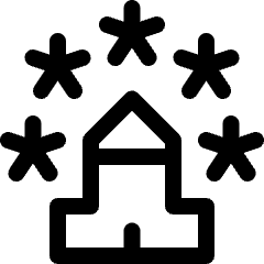 Rating Five Star Hotel Icon from Ultimate Regular Set