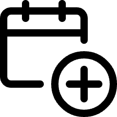 Calendar Add 1 Icon from Ultimate Regular Set