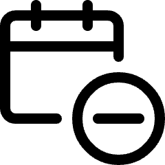 Calendar Remove Icon from Ultimate Regular Set