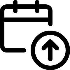 Calendar Upload Icon from Ultimate Regular Set