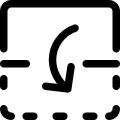 Flip Vertical Down Icon from Ultimate Regular Set